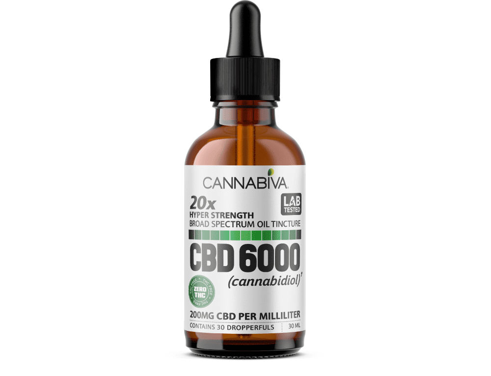 Cannabiva 6000 mg Broad Spectrum CBD Oil Tincture is third-party lab-tested by ISO-accredited labs.
