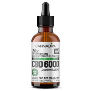 Cannabiva 6000MG Broad Spectrum CBD Oil Tincture - Hyper Strength - Wholesale