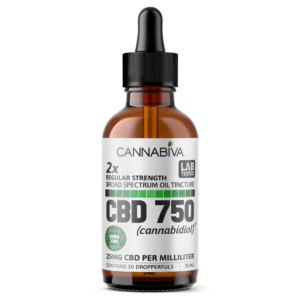 Cannabiva 750MG Broad Spectrum CBD Oil Tincture - Regular Strength - Wholesale