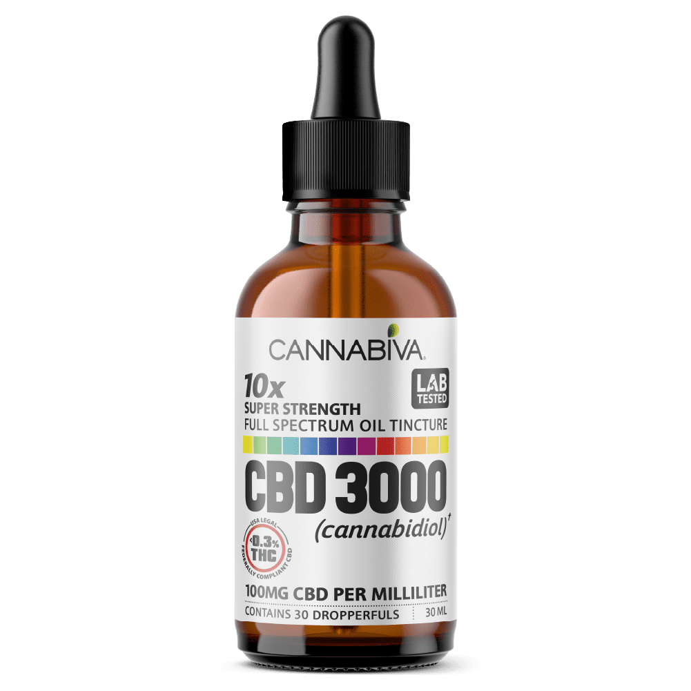 Cannabiva 3000MG Full Spectrum CBD Oil Tincture - Super Strength - Wholesale