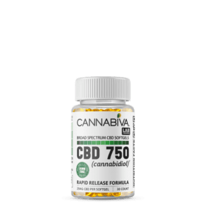 Cannabiva 750MG Broad Spectrum CBD Oil Softgel Capsule Supplement Pill - Wholesale