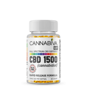 Cannabiva 1500MG Full Spectrum CBD Oil Softgel Capsule Supplement Pill - Wholesale