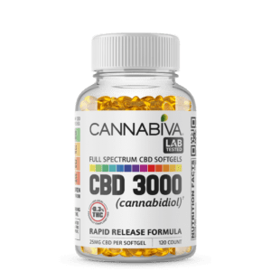 Cannabiva 3000MG Full Spectrum CBD Oil Softgel Capsule Supplement Pill - Wholesale
