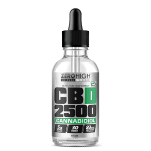 Zero High 2500MG Pure Isolate CBD Oil with No THC - Wholesale