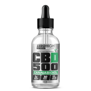 Zero High 500MG Pure Isolate CBD Oil with No THC - Wholesale