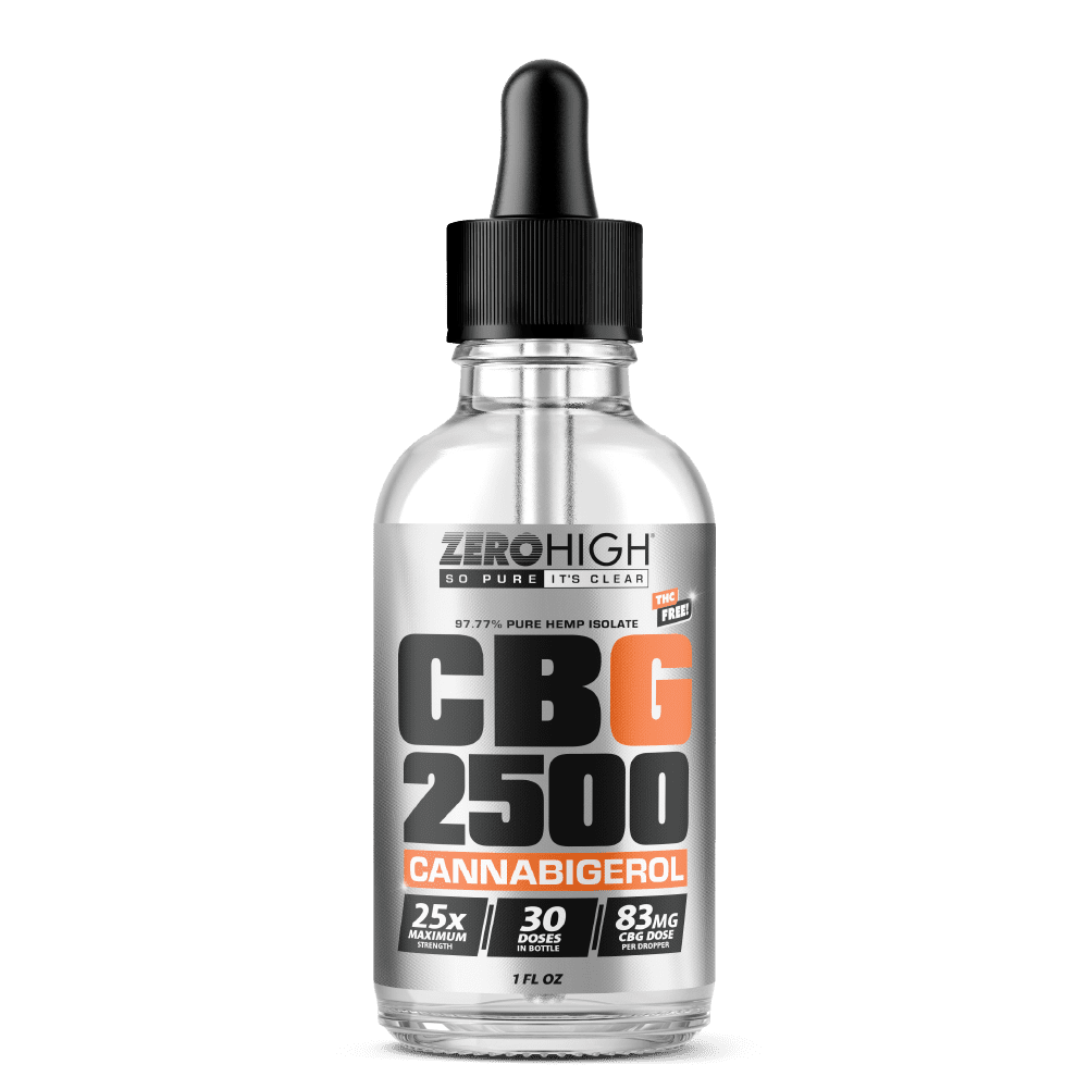 2500MG CBG Oil Tincture - 25x Strength Cannabigerol Pure Isolate With No THC - Wholesale
