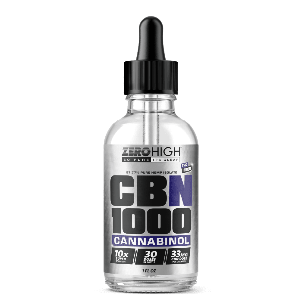 Zero High 1000MG Cannabinol CBN Oil Tincture - 10x Strength - Pure Isolate No THC - Wholesale