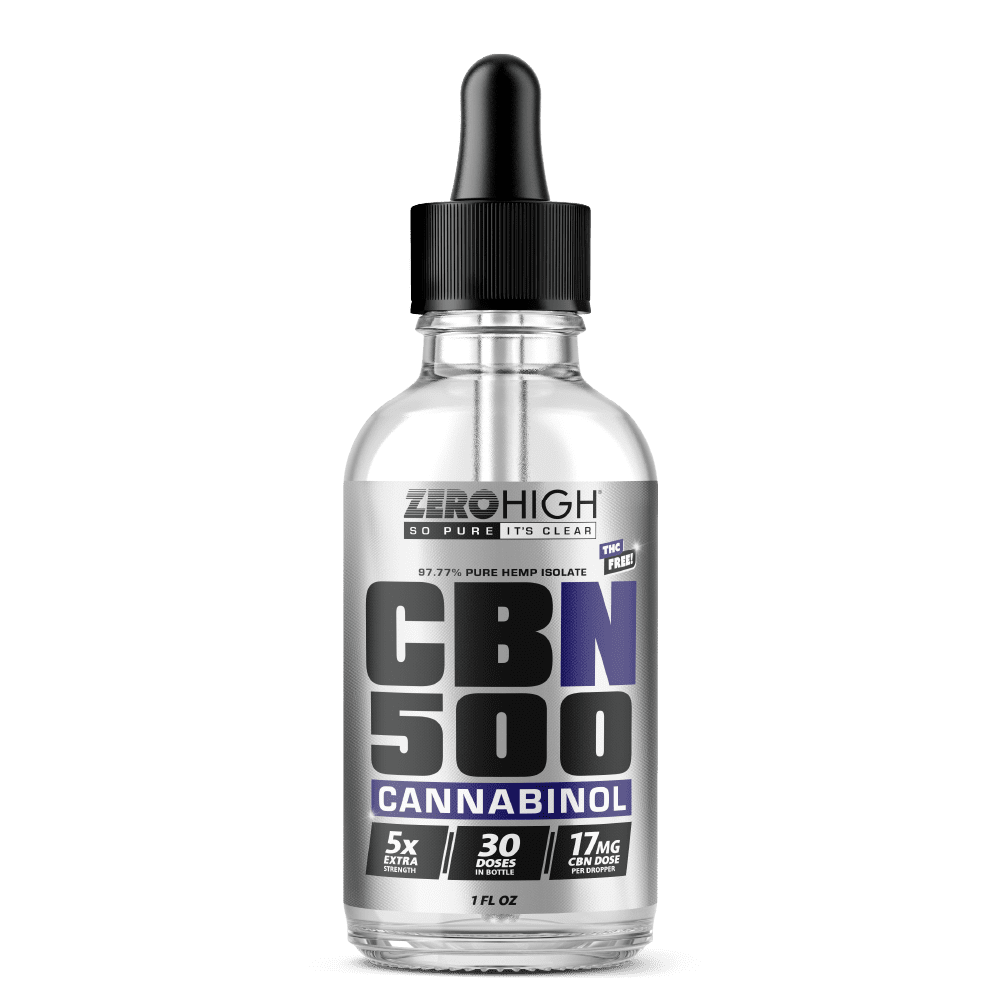 Zero High 500MG Cannabinol CBN Oil Tincture - 5x Strength - Pure Isolate No THC - Wholesale