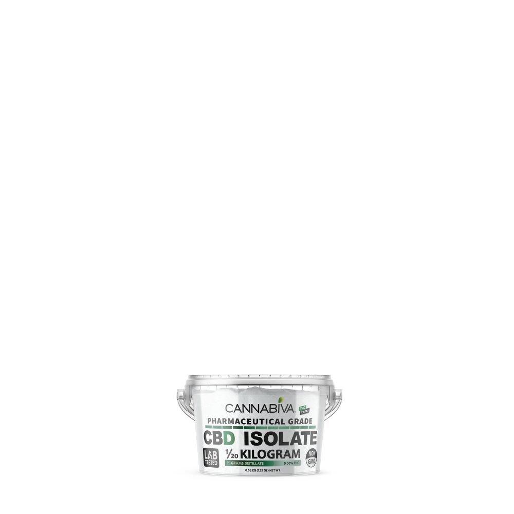 Bulk CBD Isolate Powder - Cannabidiol Concentrate 50 Grams - No THC