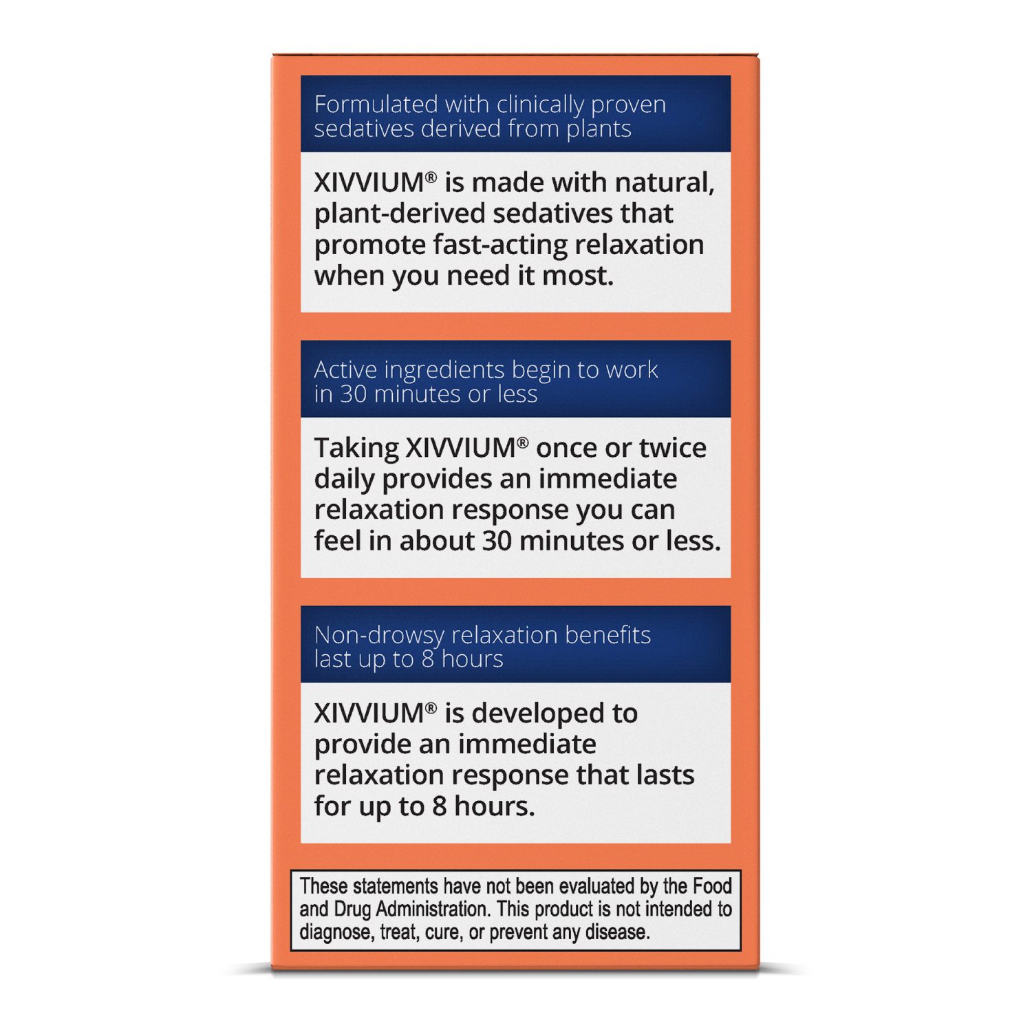 Xivvium For Stress Relief and Relaxation - Information Panel